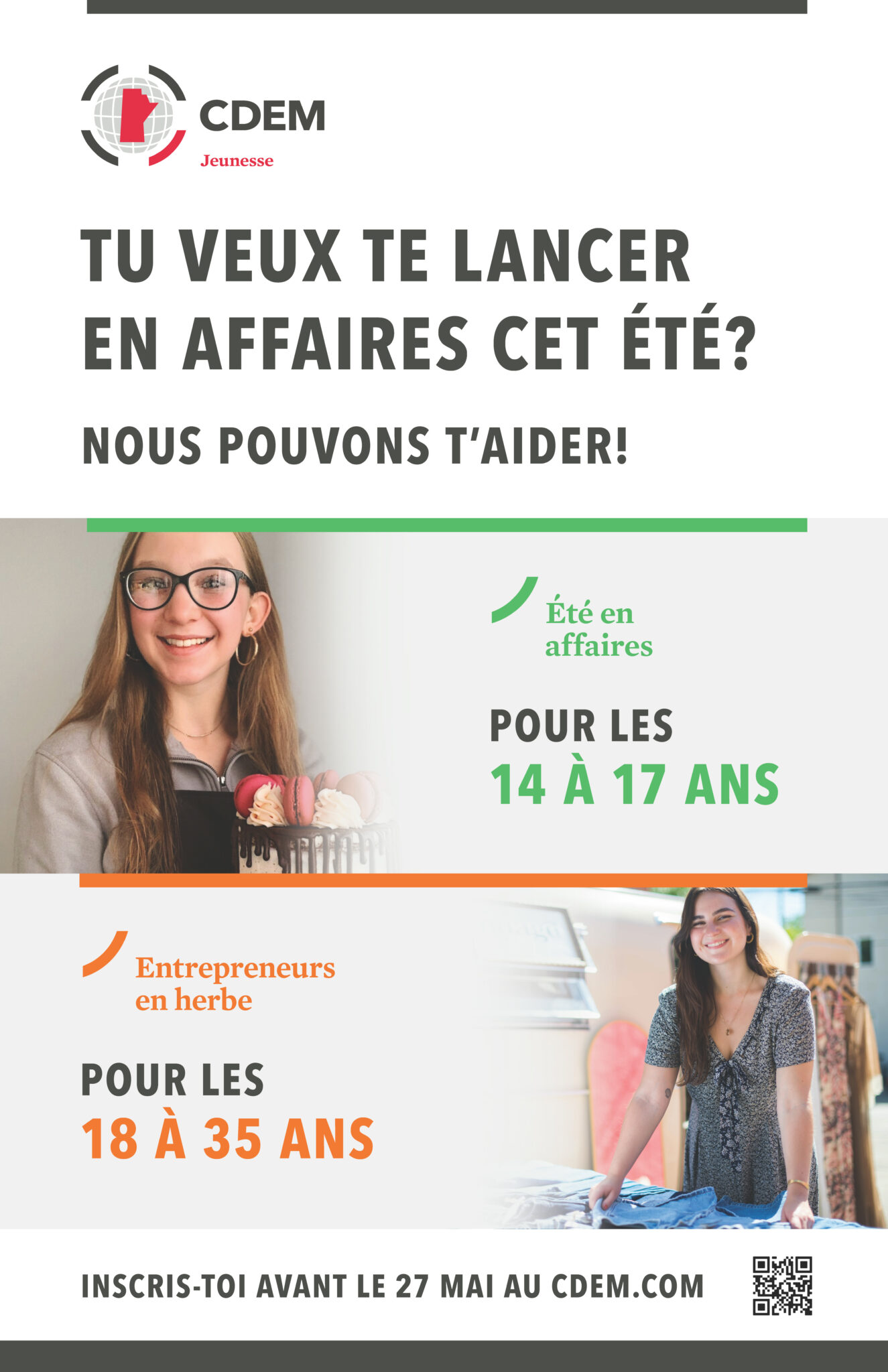 Les inscriptions aux programmes des jeunes entrepreneurs sont ouvertes ...
